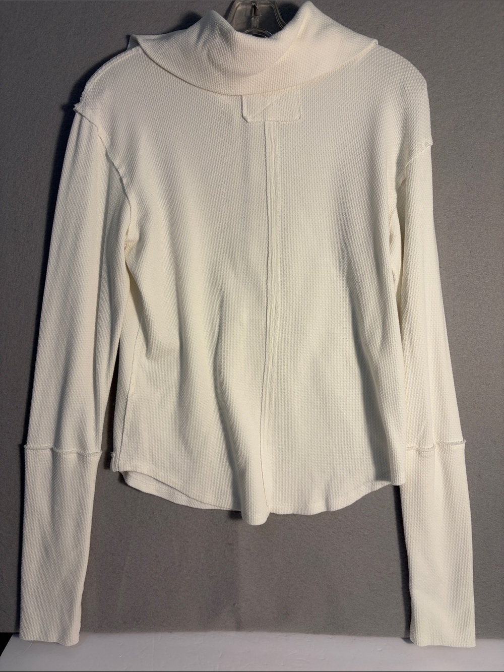 We The Free White Half-Zip Pullover with Brown Trim - Picture 4 of 12